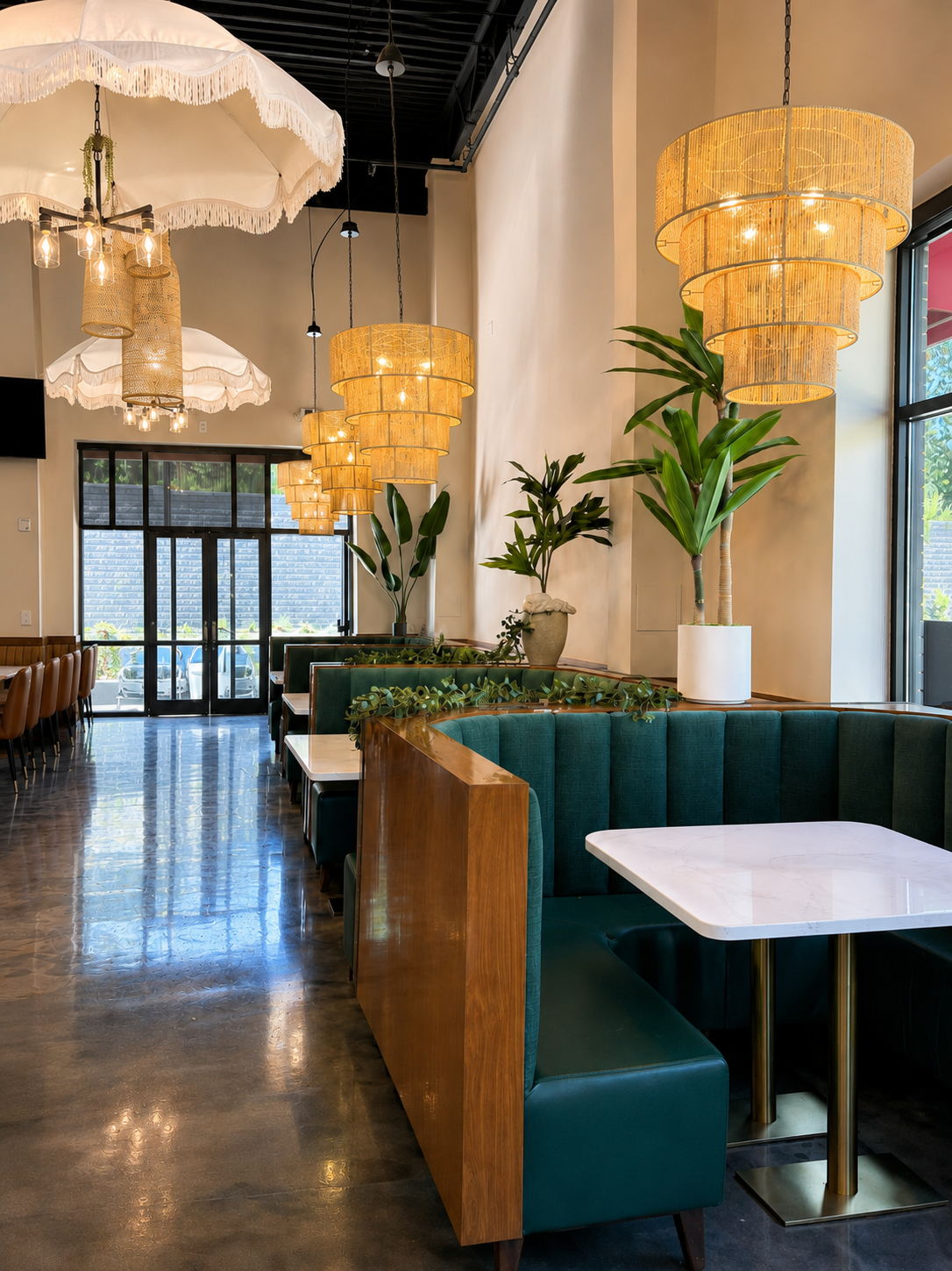 Bruma Brunch and Social Taco dining room in Wake Forest